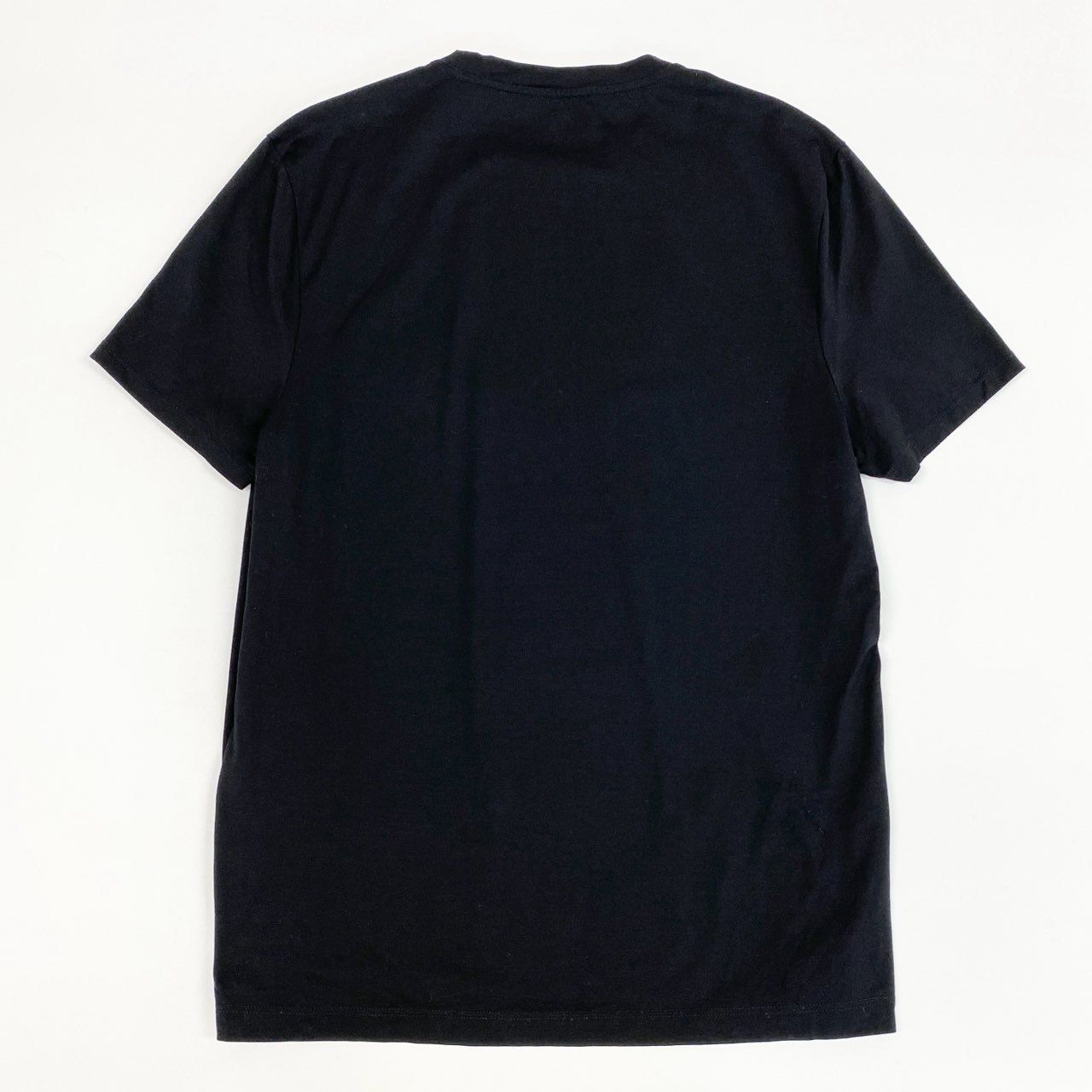 Prada Triangle Logo Embroidery Stretch Cotton Short Sleeve T-Shirt Top M Black — view 2