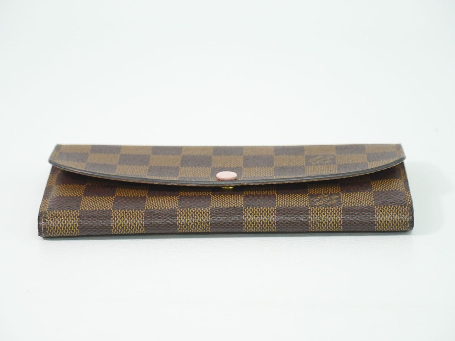 Louis Vuitton LV Portefeuille Emily Damier Ebene Wallet Brown — view 3