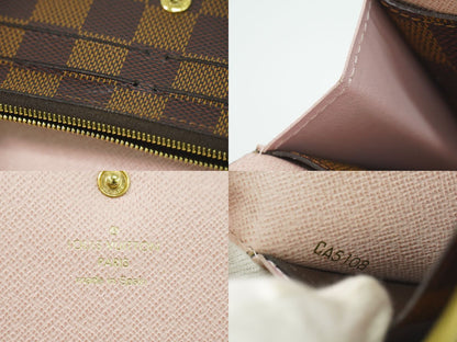 Louis Vuitton LV Portefeuille Emily Damier Ebene Wallet Brown — view 9