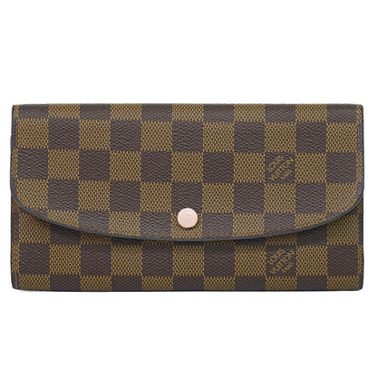 Louis Vuitton LV Portefeuille Emily Damier Ebene Wallet Brown