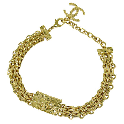 Chanel CC Logo Choker Necklace Gold Plated