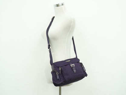 Prada Nylon Shoulder Bag Pochette Purple — view 6