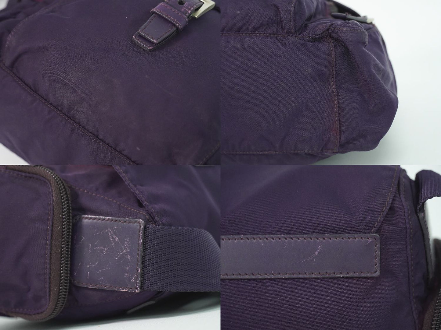 Prada Nylon Shoulder Bag Pochette Purple — view 8