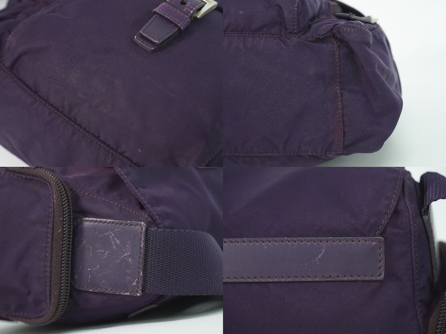Prada Nylon Shoulder Bag Pochette Purple — view 8