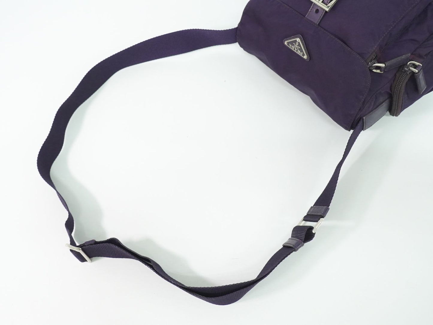 Prada Nylon Shoulder Bag Pochette Purple — view 4
