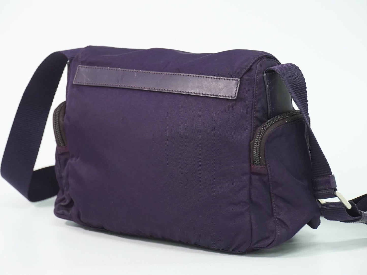 Prada Nylon Shoulder Bag Pochette Purple — view 2