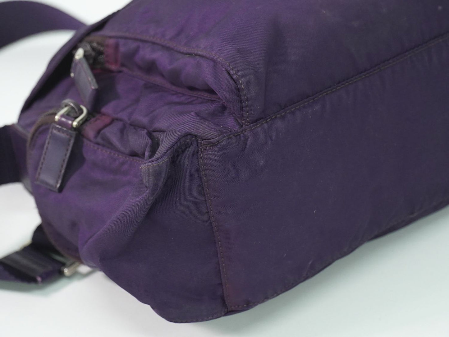 Prada Nylon Shoulder Bag Pochette Purple — view 7