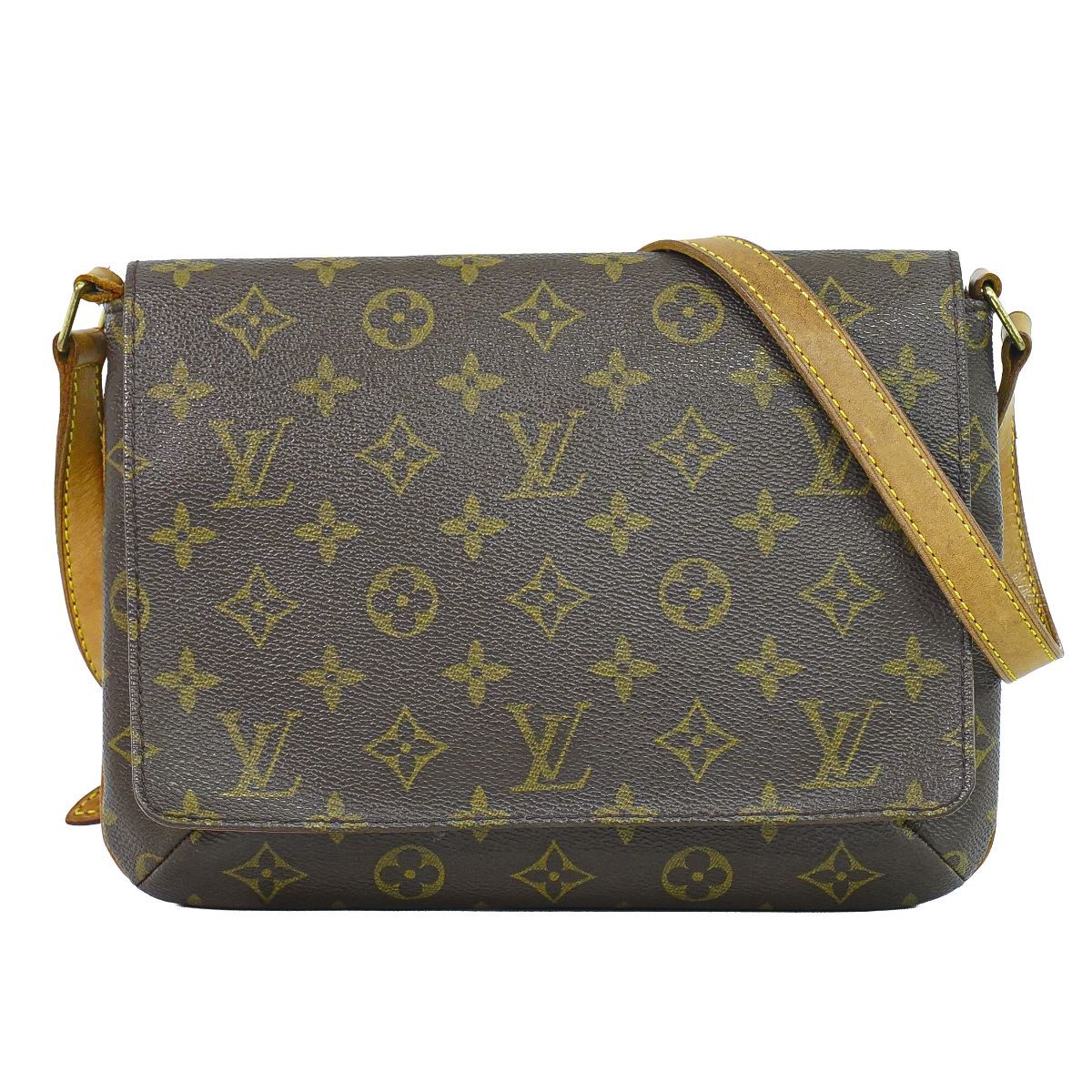 Louis Vuitton LV Musette Tango Short Monogram Shoulder Bag Brown