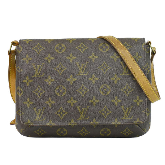 Louis Vuitton LV Musette Tango Short Monogram Shoulder Bag Brown