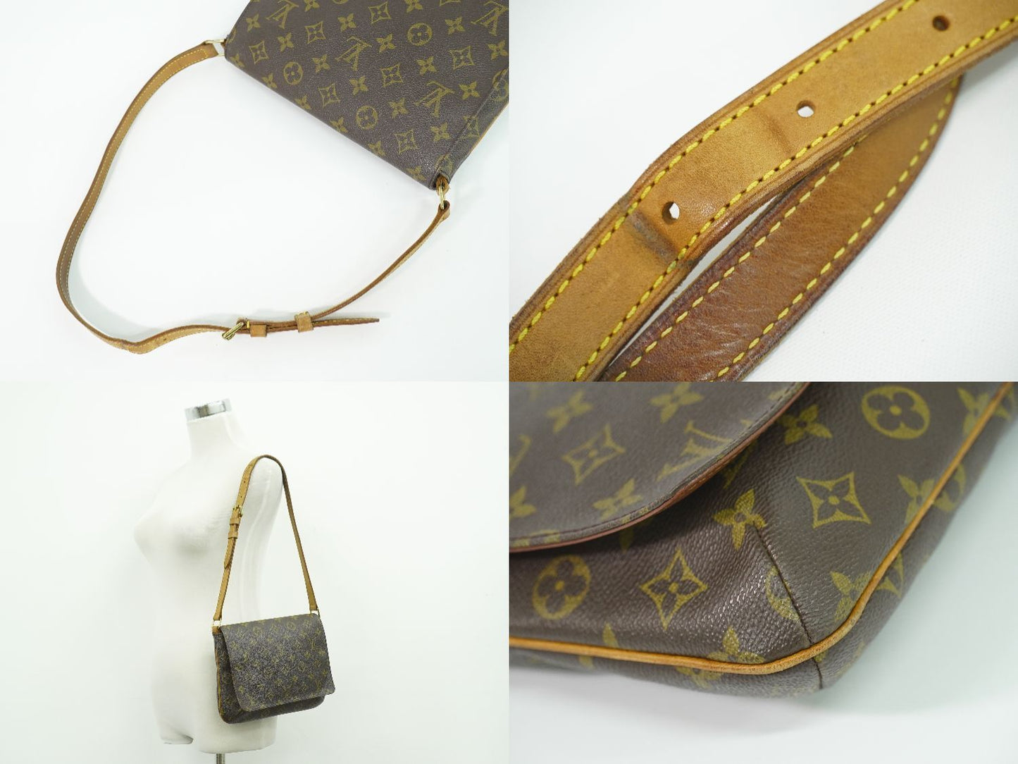 Louis Vuitton LV Musette Tango Short Monogram Shoulder Bag Brown — view 6