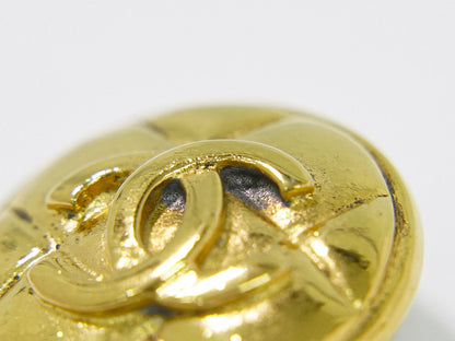 Chanel CC Logo Quilted Earrings Gold Plated — view 5