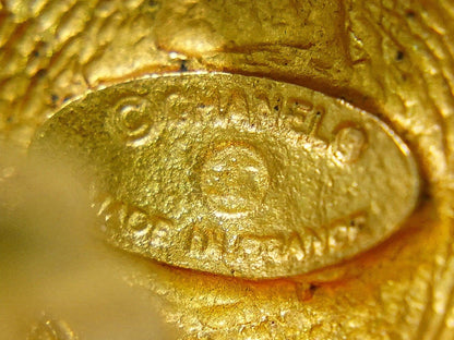 Chanel CC Logo Quilted Earrings Gold Plated — view 9