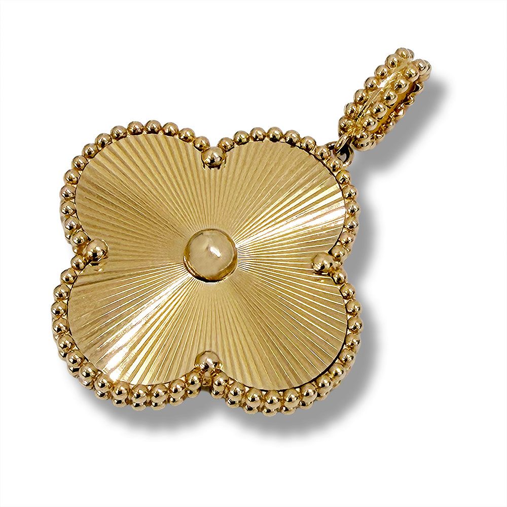 Van Cleef & Arpels Magic Alhambra 1 Motif Guilloche Necklace — view 4