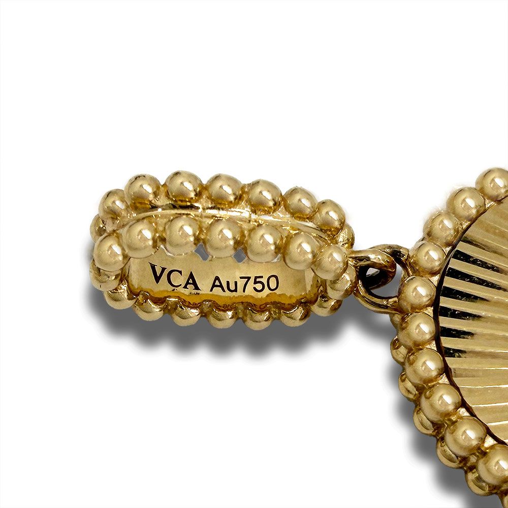 Van Cleef & Arpels Magic Alhambra 1 Motif Guilloche Necklace — view 5