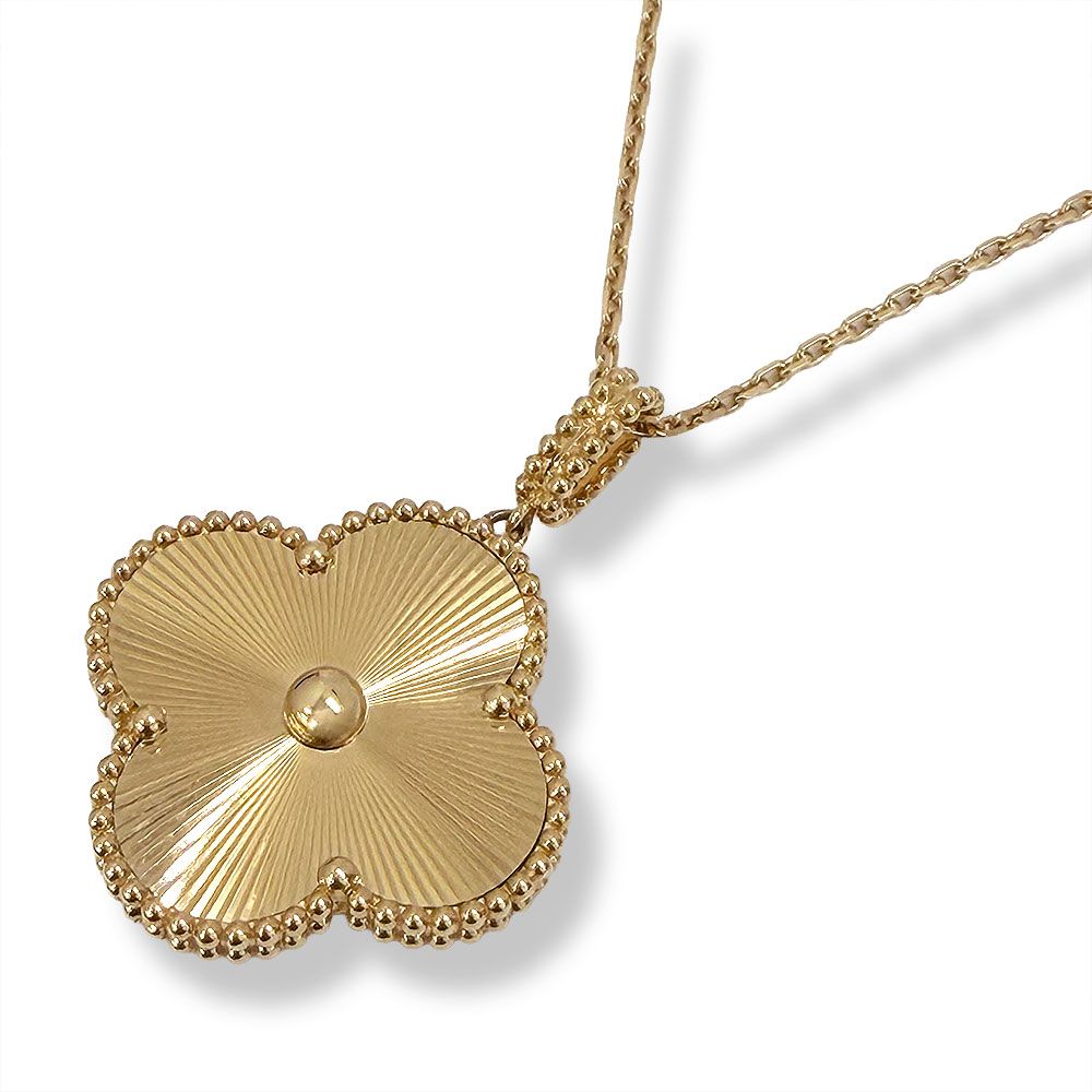 Van Cleef & Arpels Magic Alhambra 1 Motif Guilloche Necklace