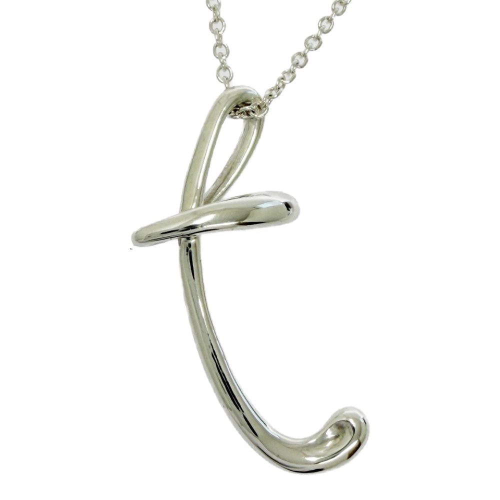 Tiffany & Co Silver Letter Initial T Necklace