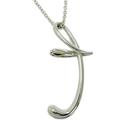 Tiffany & Co Silver Letter Initial T Necklace — view 2