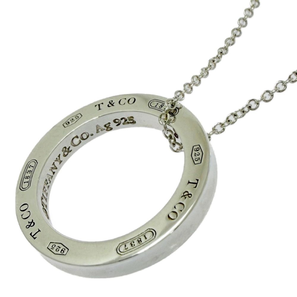 Tiffany & Co Silver Open Circle Necklace — view 2