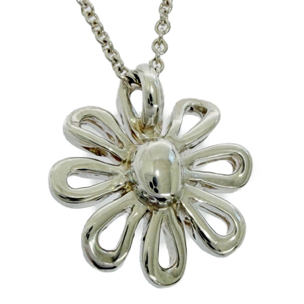 Tiffany & Co Silver Paloma Picasso Daisy Flower Necklace — view 3