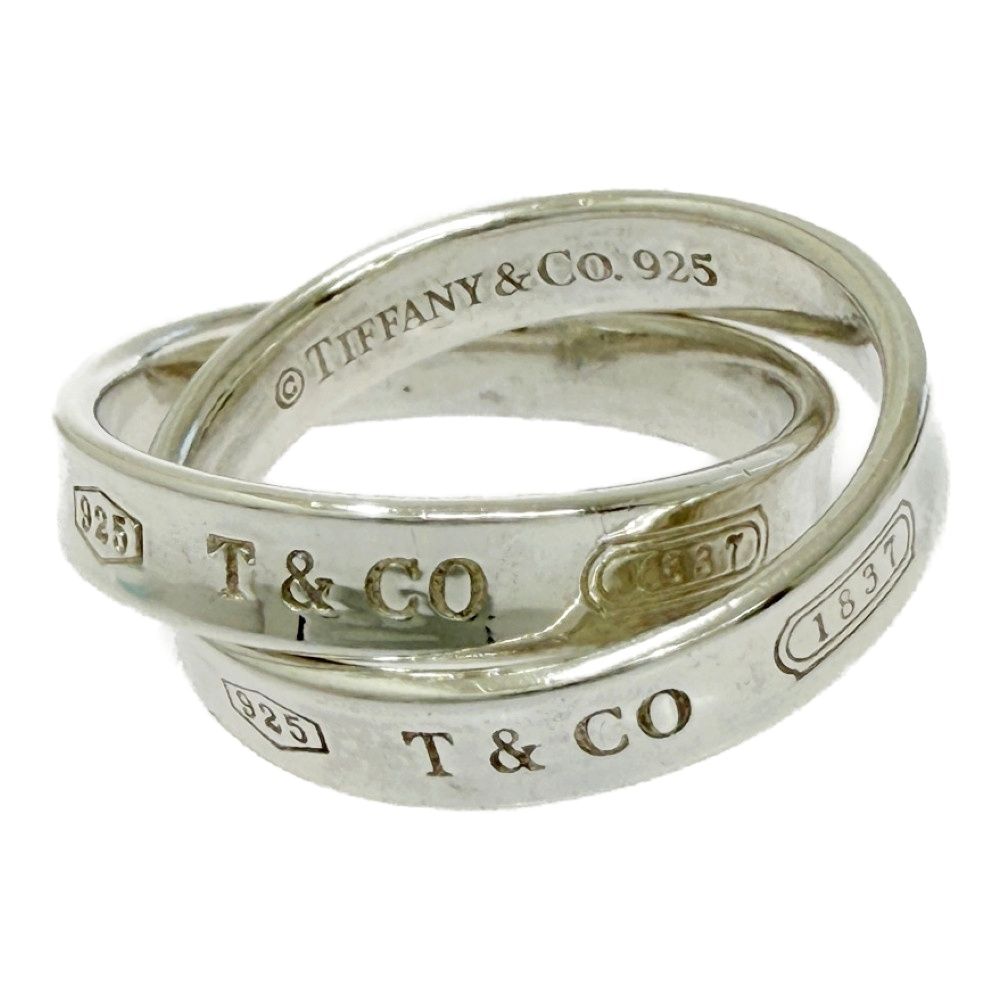 Tiffany & Co Silver Narrow Interlocking Circle Ring