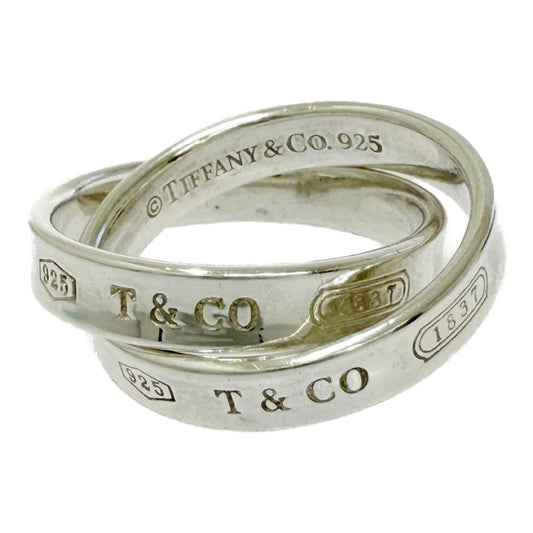 Tiffany & Co Silver Narrow Interlocking Circle Ring