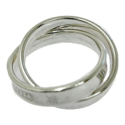 Tiffany & Co Silver Narrow Interlocking Circle Ring — view 7