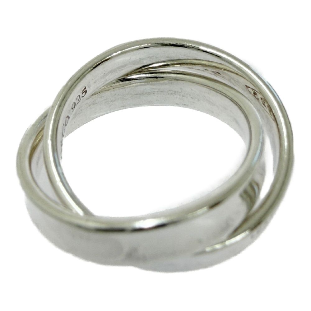 Tiffany & Co Silver Narrow Interlocking Circle Ring — view 6