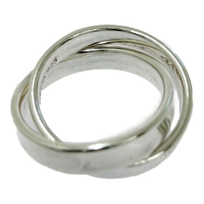 Tiffany & Co Silver Narrow Interlocking Circle Ring — view 6