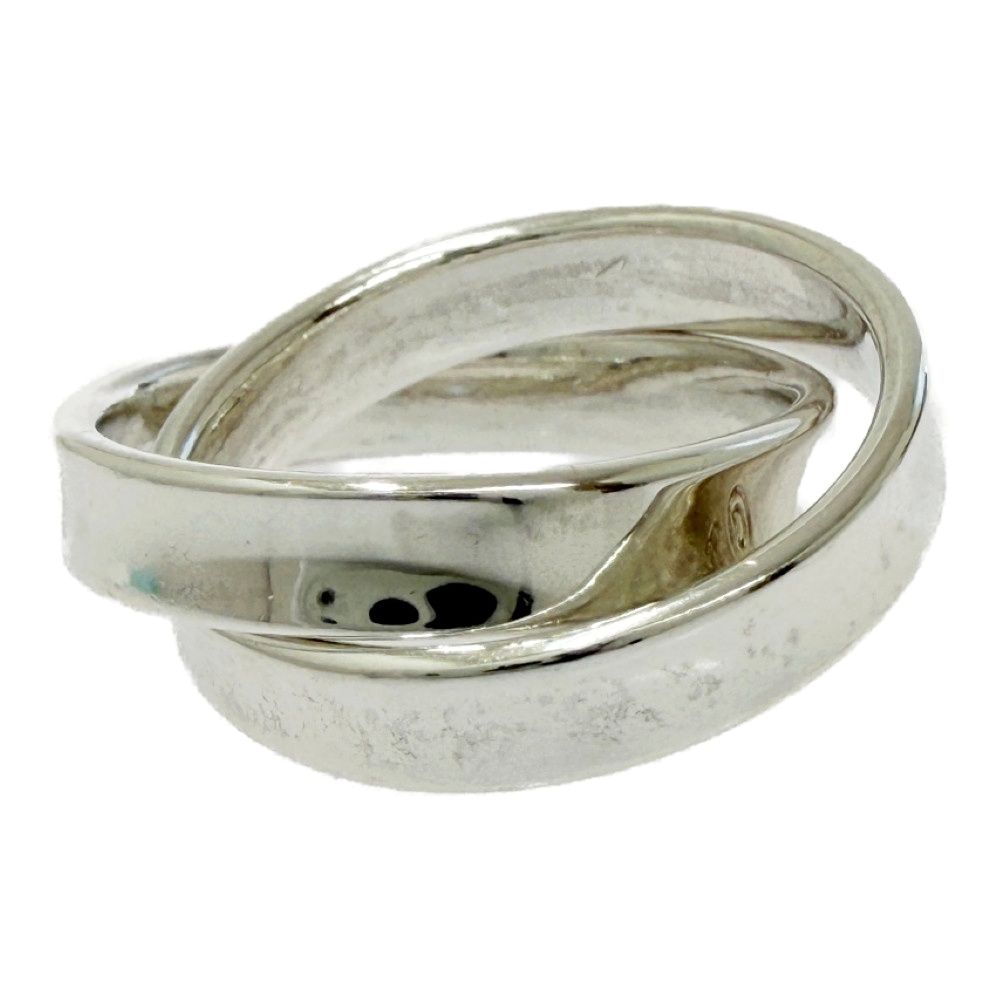 Tiffany & Co Silver Narrow Interlocking Circle Ring — view 3