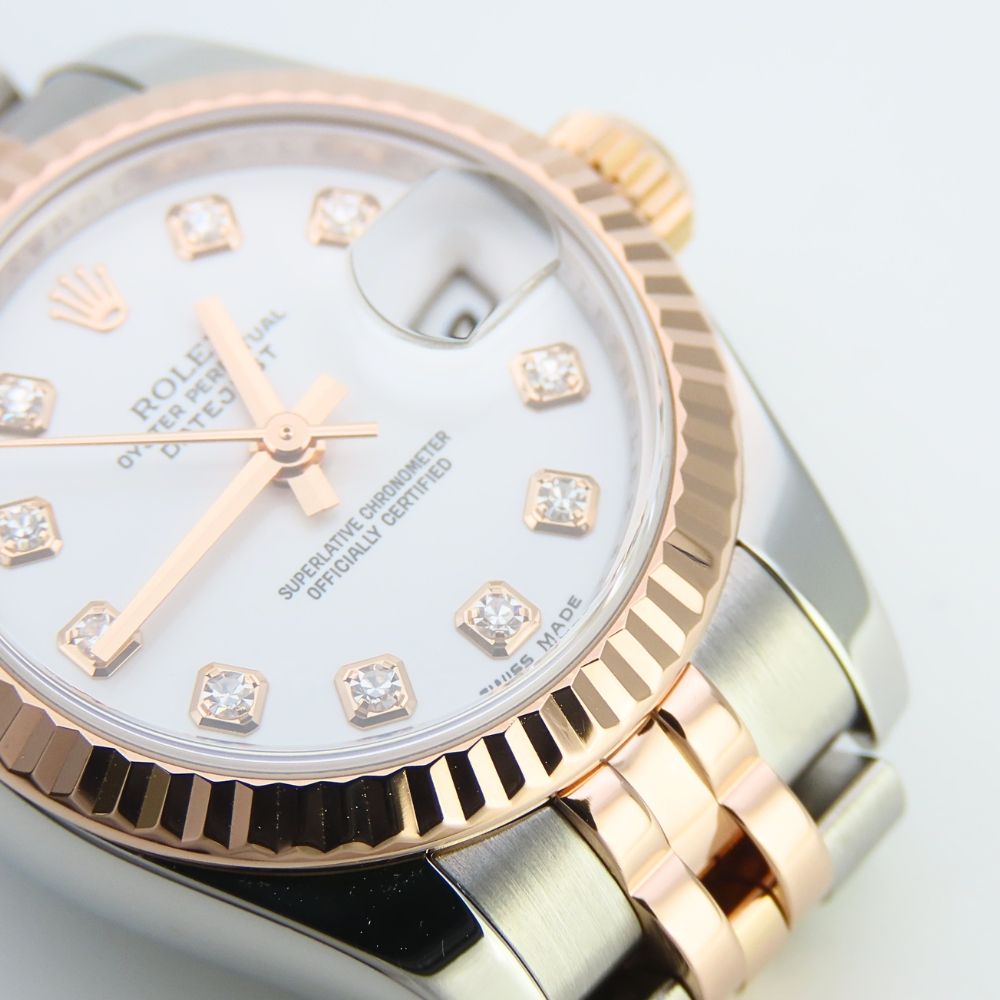 Rolex Watch Datejust Stainless Steel Diamond 18k Everose Gold Silver Pink Dial — view 6