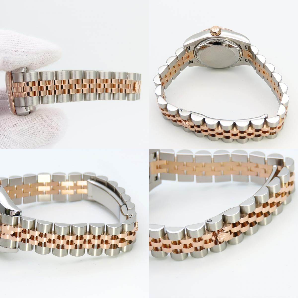 Rolex Watch Datejust Stainless Steel Diamond 18k Everose Gold Silver Pink Dial — view 8