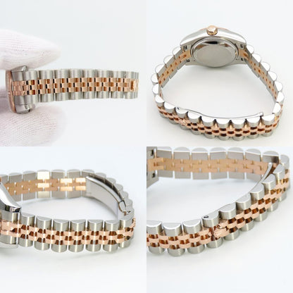 Rolex Watch Datejust Stainless Steel Diamond 18k Everose Gold Silver Pink Dial — view 8