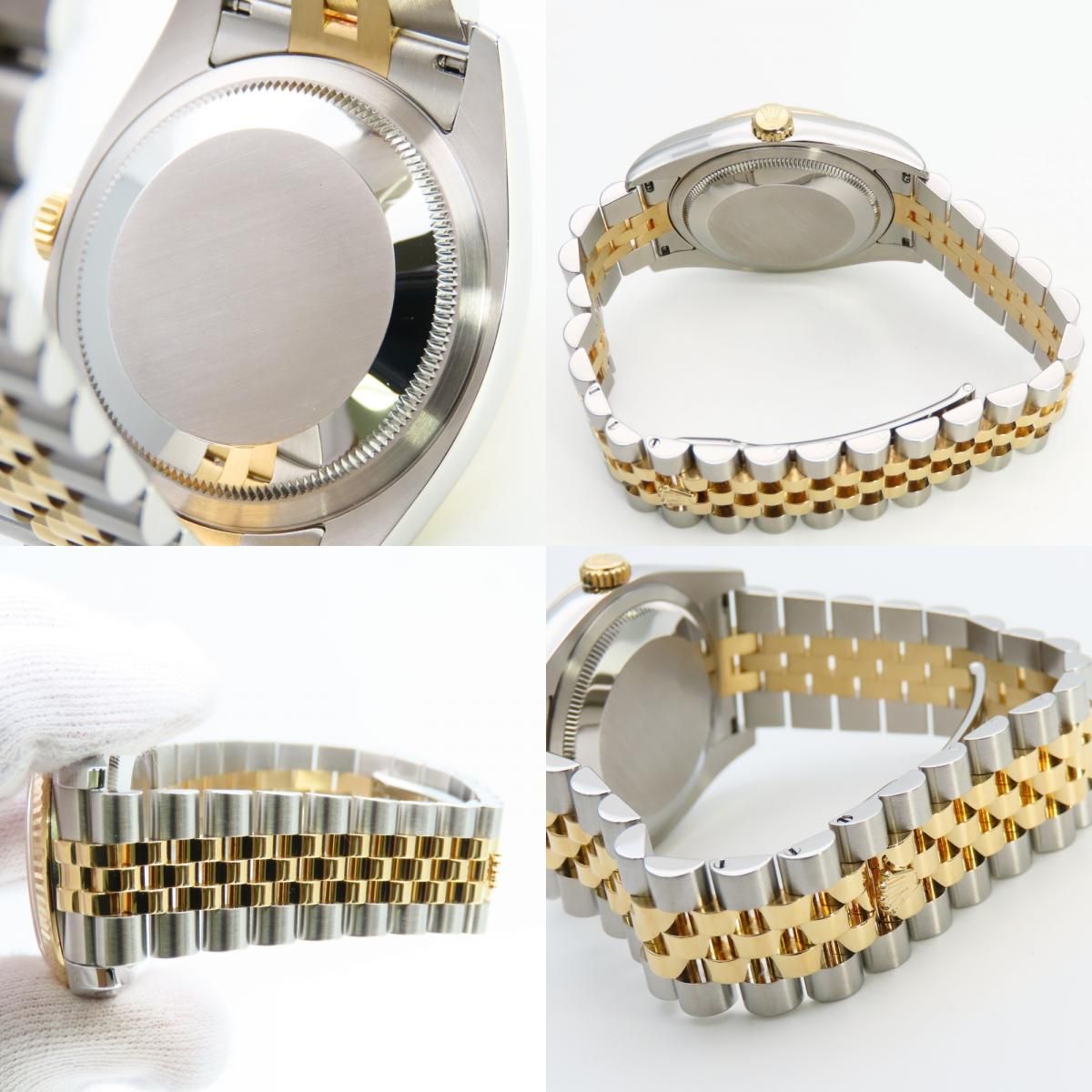 Rolex Watch Datejust Stainless Steel 18k Yellow Gold Silver Dial Champagne — view 7