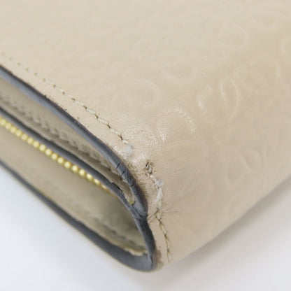 Loewe Bifold Wallet Anagram Leather Gray Ju Gold Compact Daily — view 4