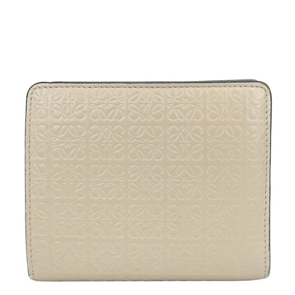 Loewe Bifold Wallet Anagram Leather Gray Ju Gold Compact Daily