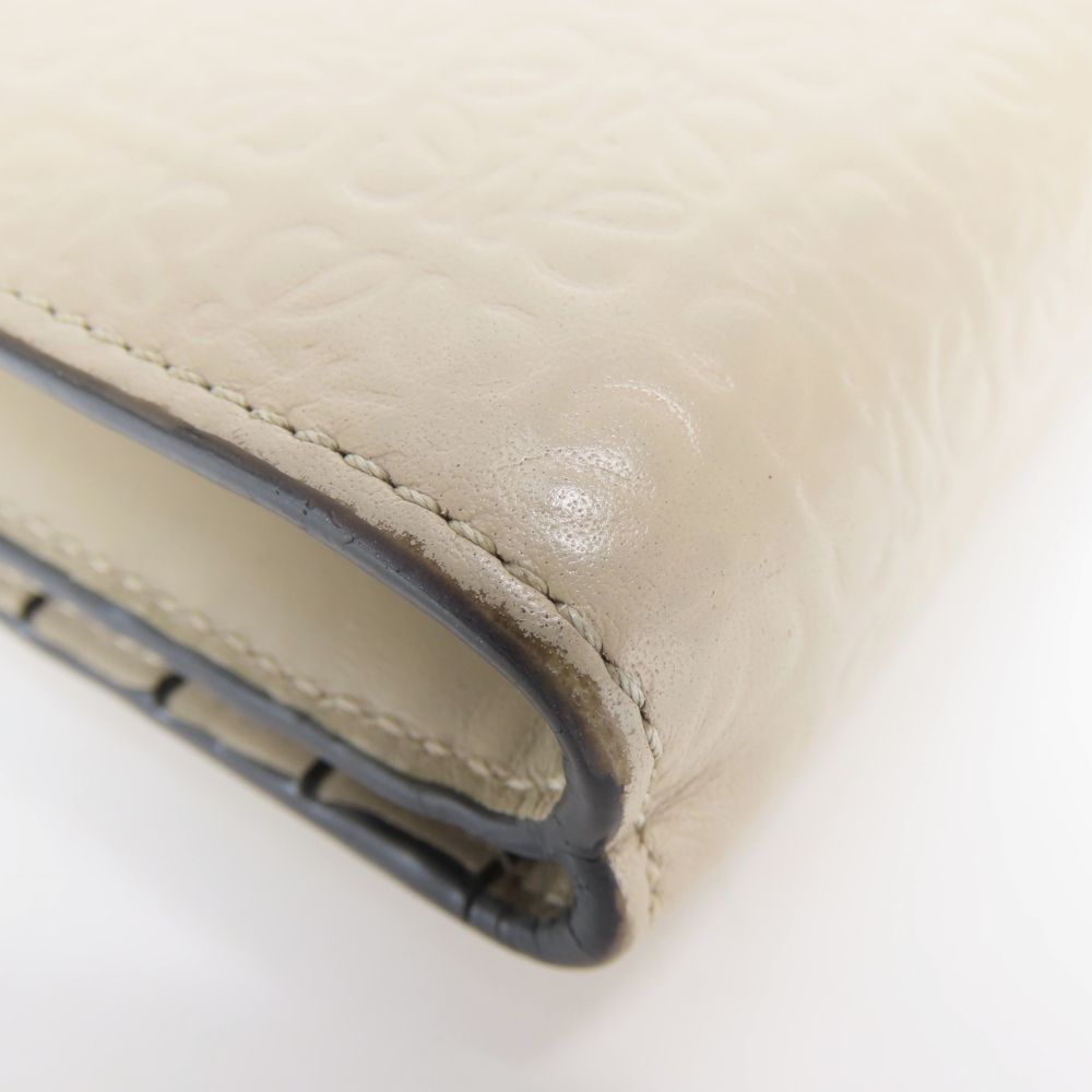 Loewe Bifold Wallet Anagram Leather Gray Ju Gold Compact Daily — view 5