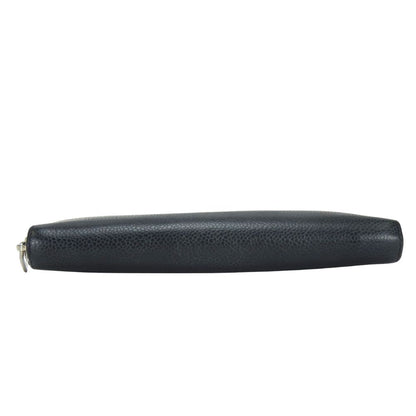 Chanel Wallet CC Logo Caviar Leather Black Silver Everyday — view 3