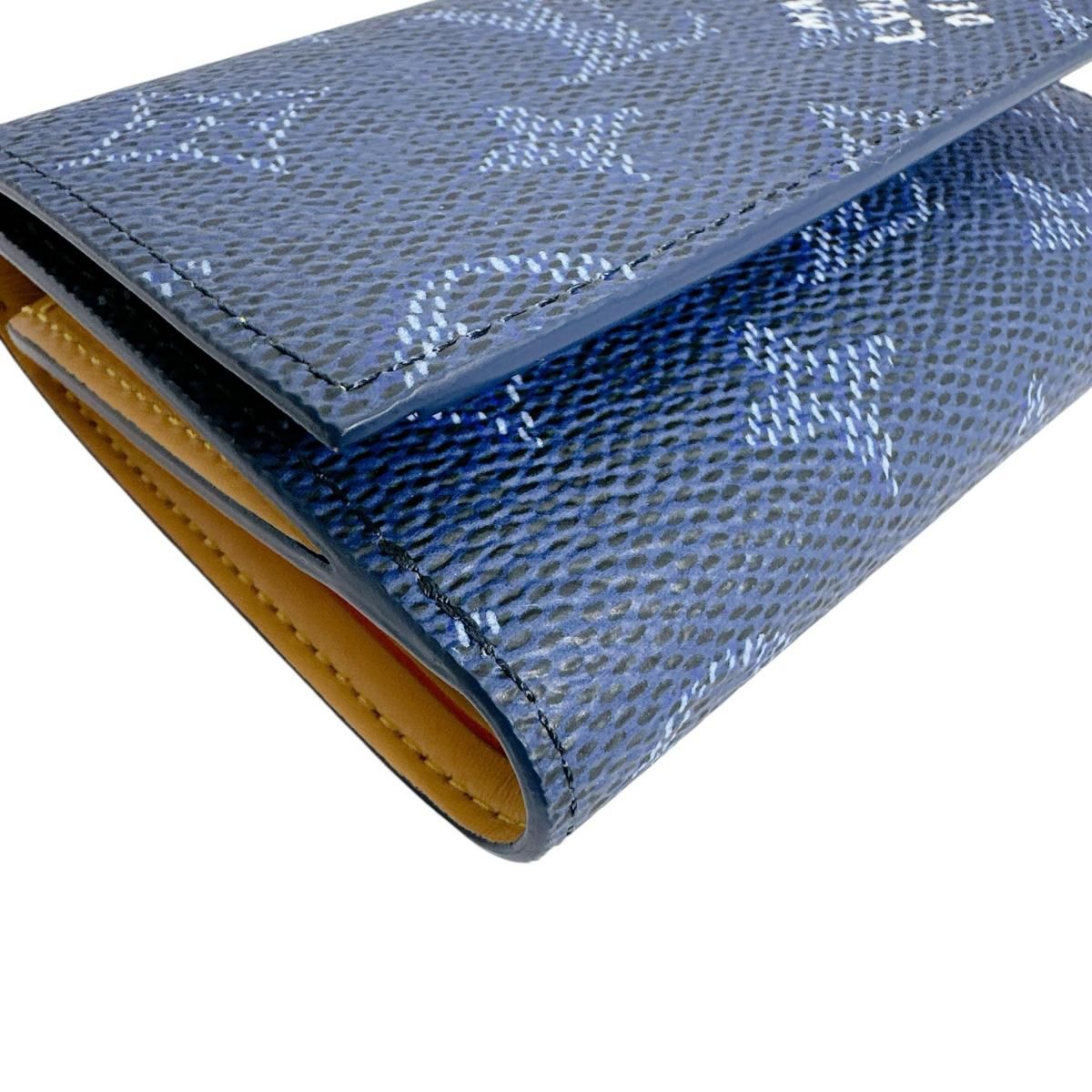 Louis Vuitton Monogram Wallet Victor Trifold Blue — view 6