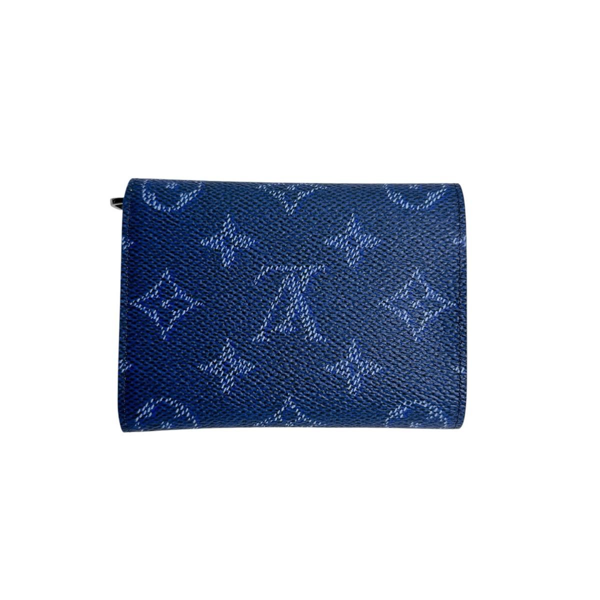 Louis Vuitton Monogram Wallet Victor Trifold Blue — view 3