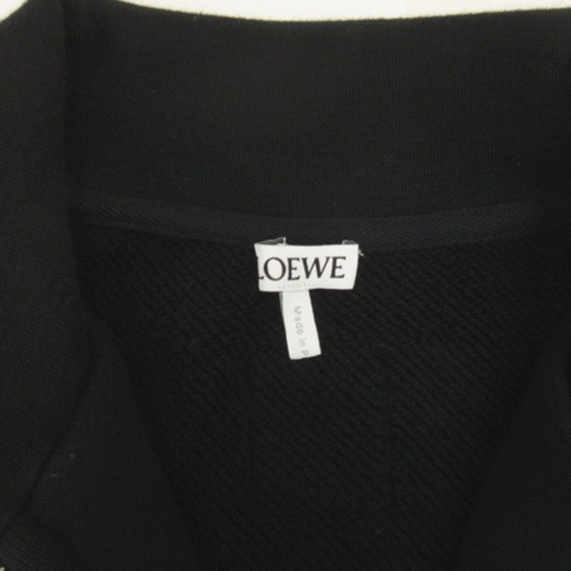 Loewe Half Zip Sweatshirt Anagram Fleece Cashmere Mix Black — view 7
