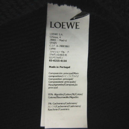 Loewe Half Zip Sweatshirt Anagram Fleece Cashmere Mix Black — view 9