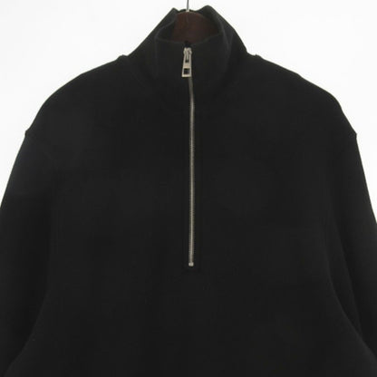Loewe Half Zip Sweatshirt Anagram Fleece Cashmere Mix Black — view 2