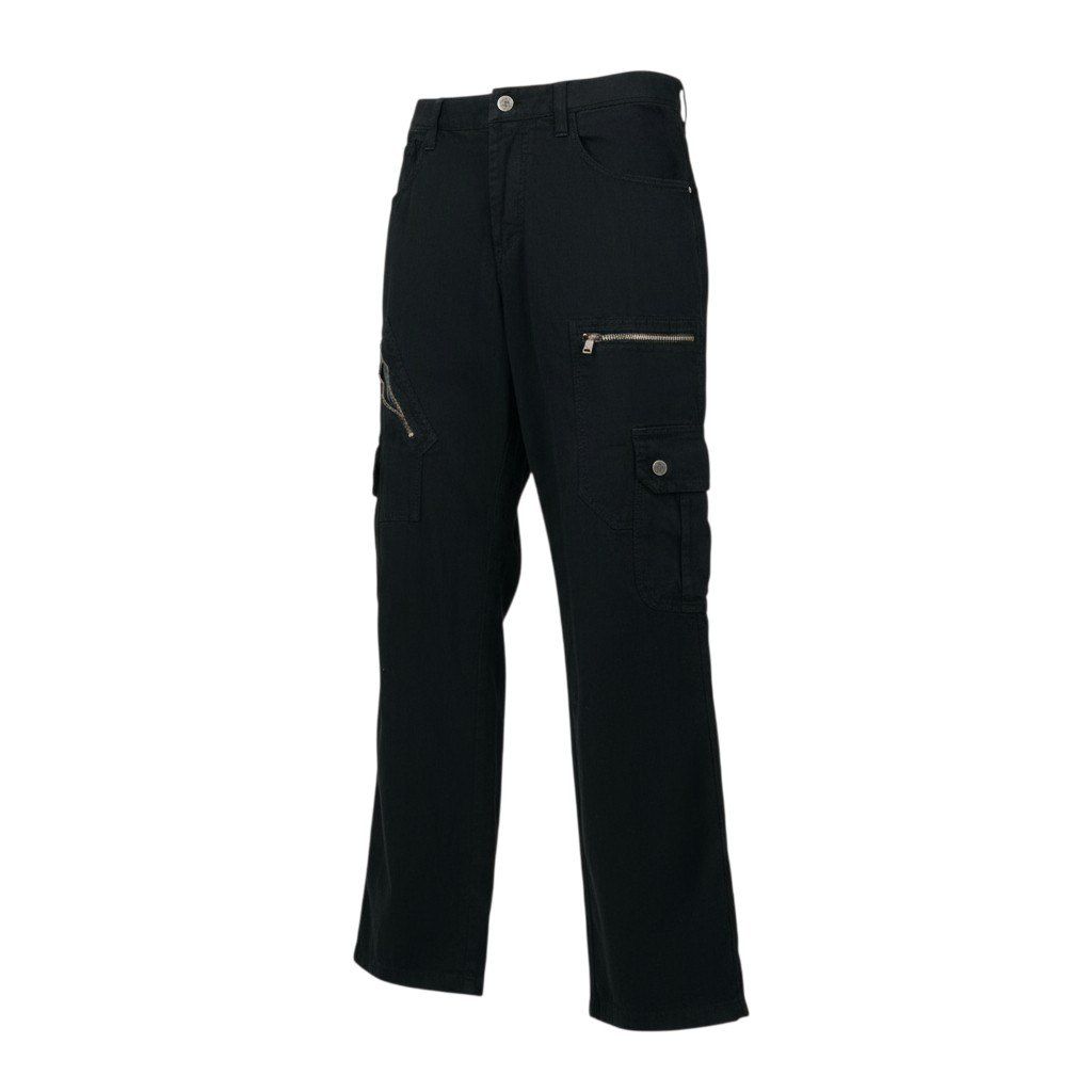 Dolce & Gabbana Multi Zip Pocket Pants Cargo Button Fly Bottom 30 44 Black