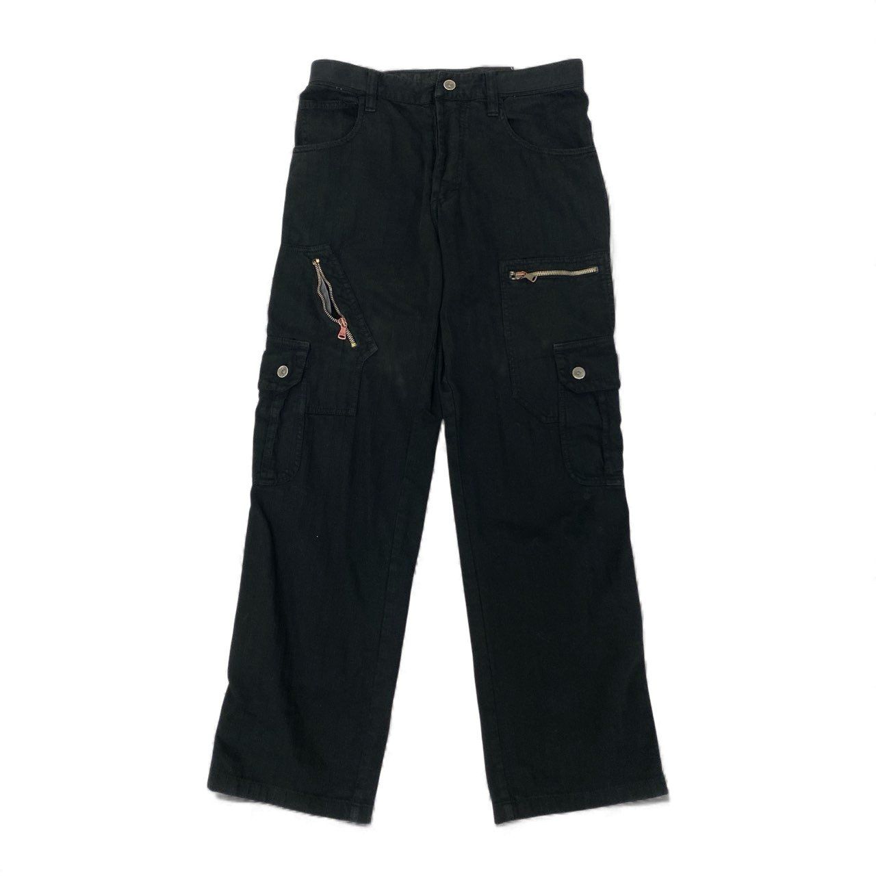 Dolce & Gabbana Multi Zip Pocket Pants Cargo Button Fly Bottom 30 44 Black — view 2