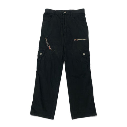 Dolce & Gabbana Multi Zip Pocket Pants Cargo Button Fly Bottom 30 44 Black — view 2