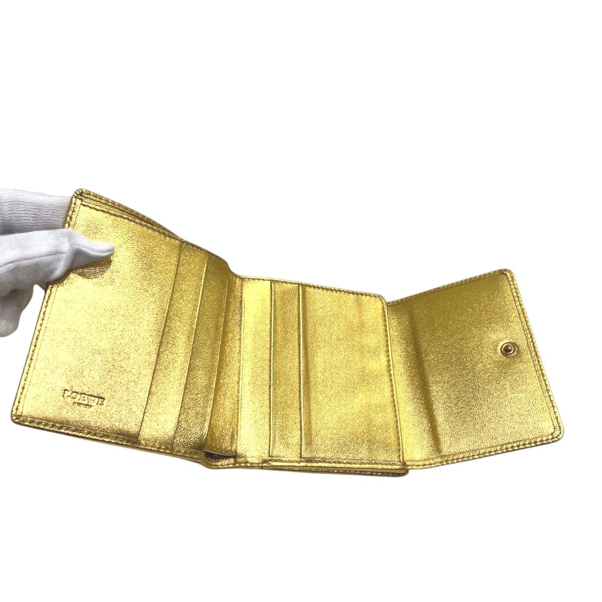 Loewe Anagram Trifold Wallet Leather — view 3