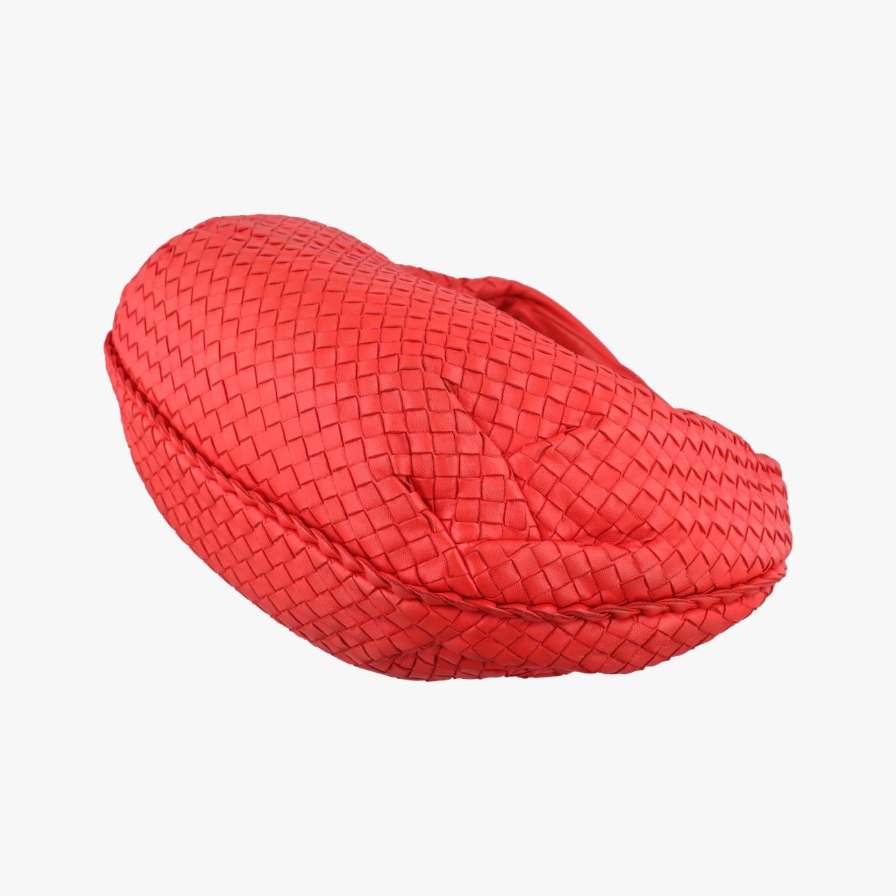 Bottega Veneta Intrecciato Red Lambskin Messenger — view 4