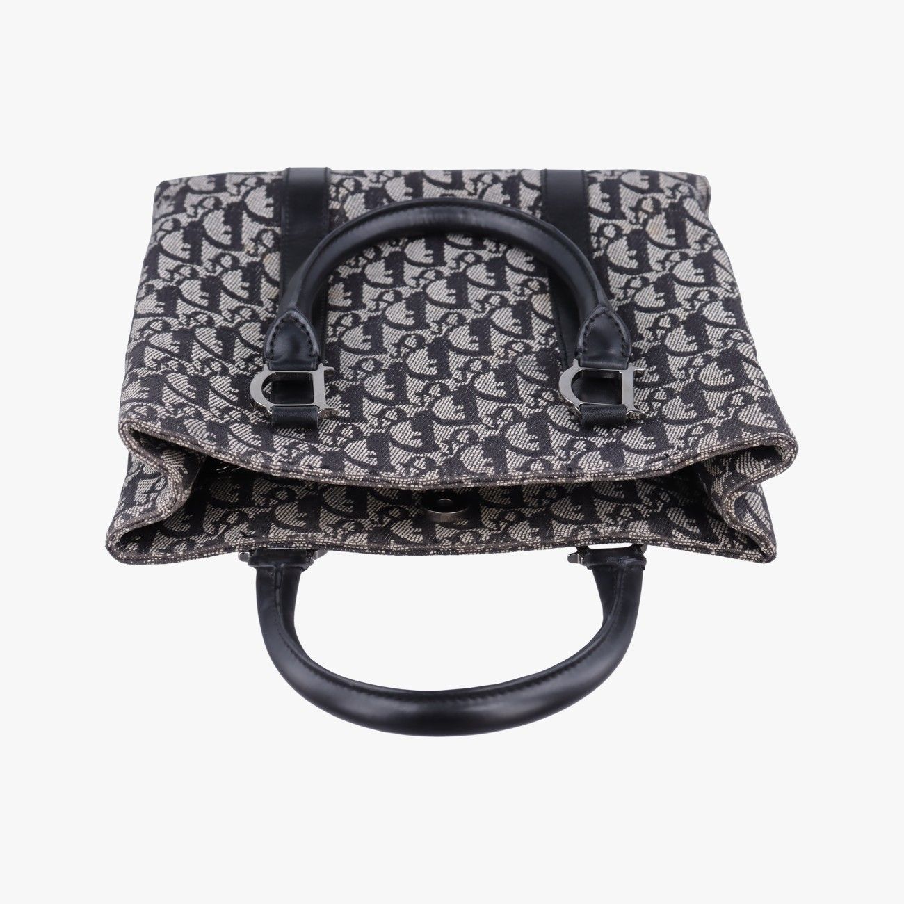 Dior Trotter Tote Navy Jacquard Leather 06 — view 8