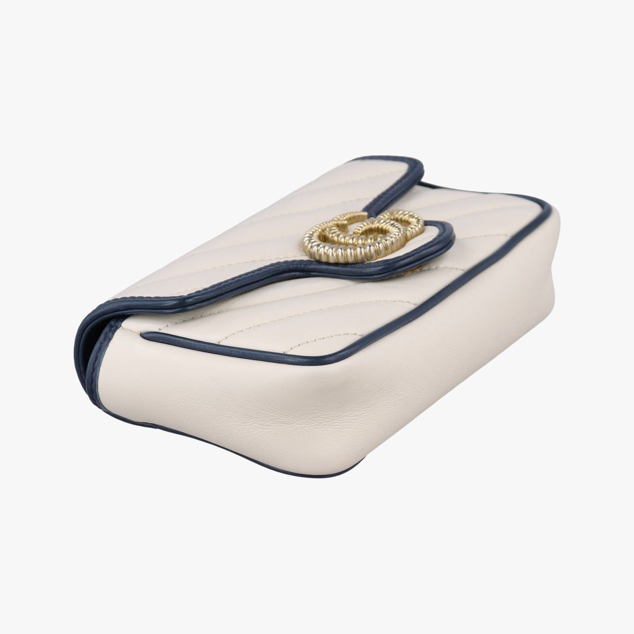 Gucci GG Marmont White Navy Leather Messenger — view 5