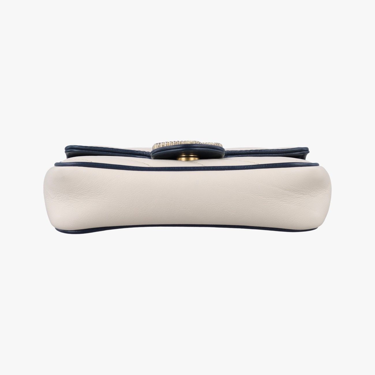 Gucci GG Marmont White Navy Leather Messenger — view 3